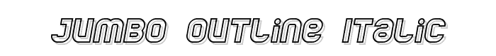 Jumbo Outline Italic font